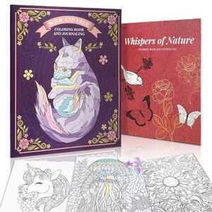 2 Adult Coloring Books